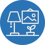 Icono de servicio de decoración de interiores