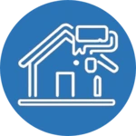 Icono de servicio de pintura exterior